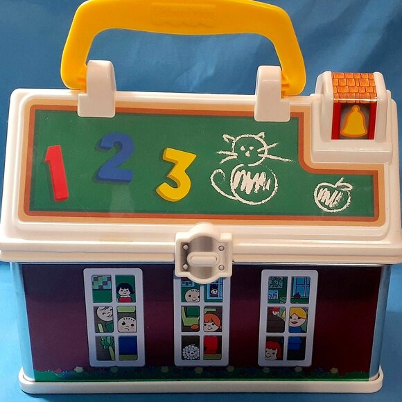 Vintage!! Mattel Fisher Price Little People School House Lunch Box - Circa 2008! - Picture 1 of 10
